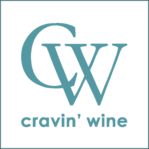 Medium blue CW and words cravin' wine