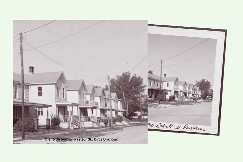 Two Polaroid photos of the 6 Sisters